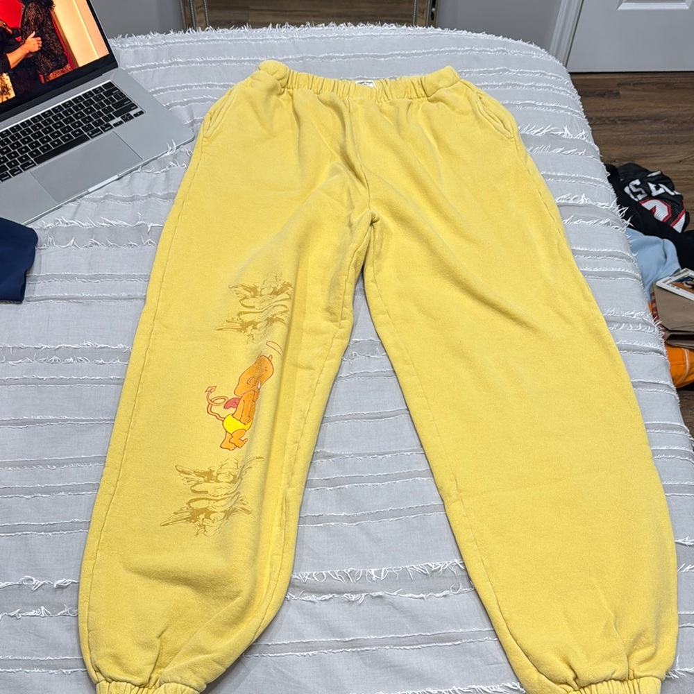 Yellow women’s sweats with Character Design
